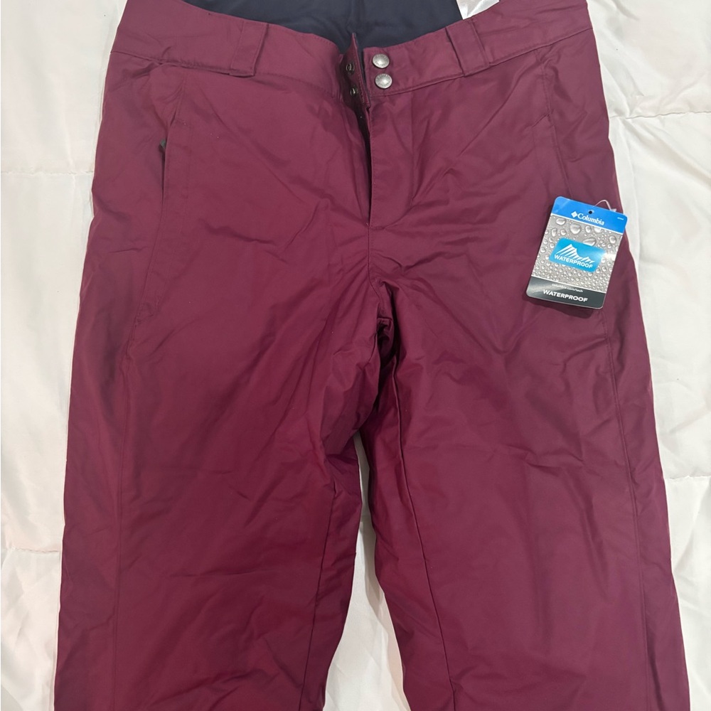 NWT Columbia Burgundy Snow Pants